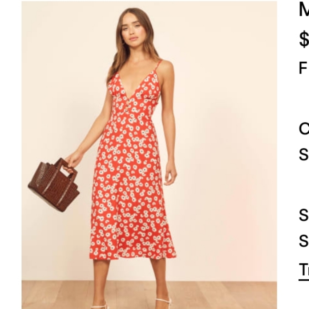 Reformation Montague Dress Sz 8